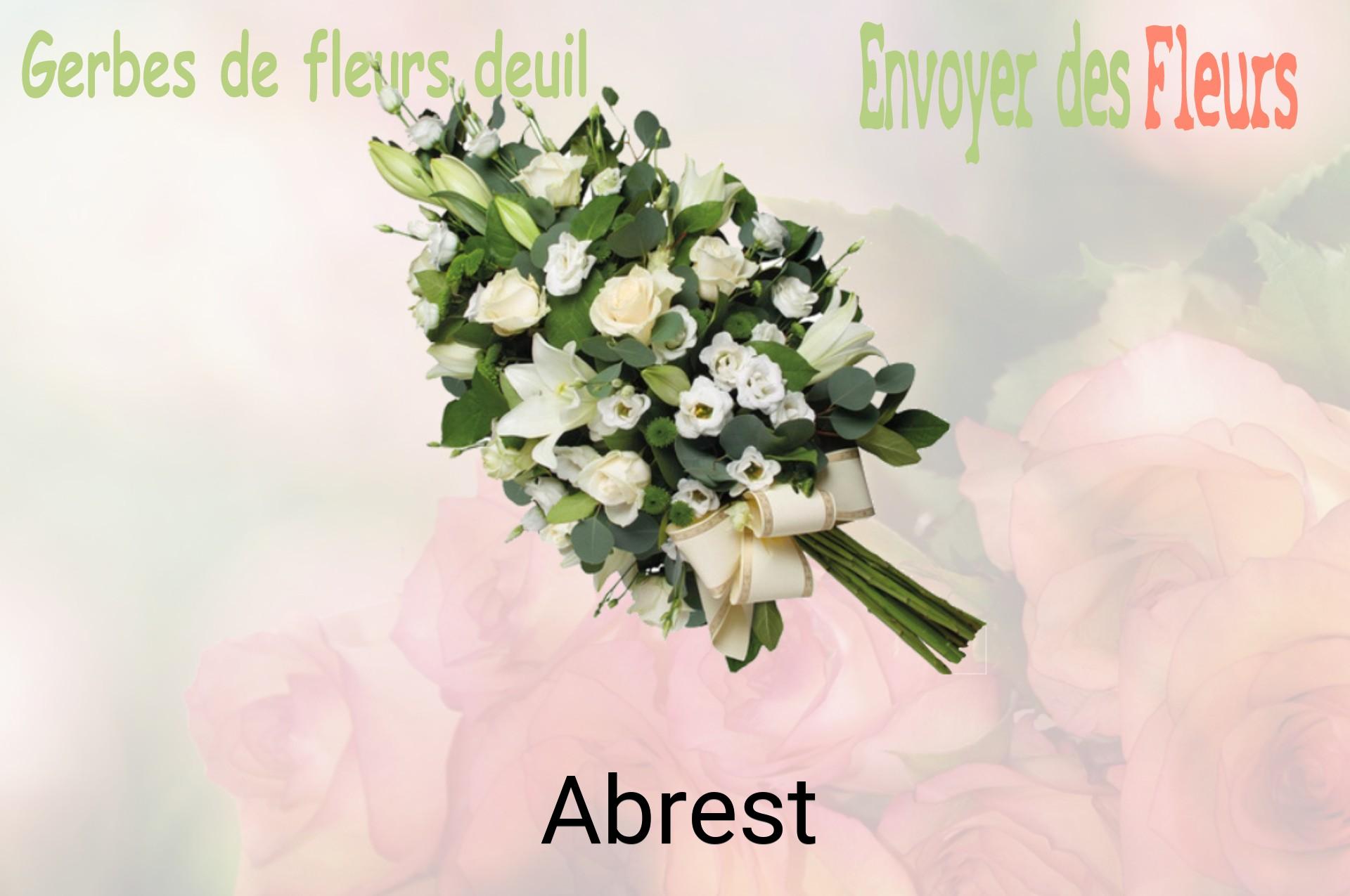 Gerbe de fleurs de deuil livrée à Abrest